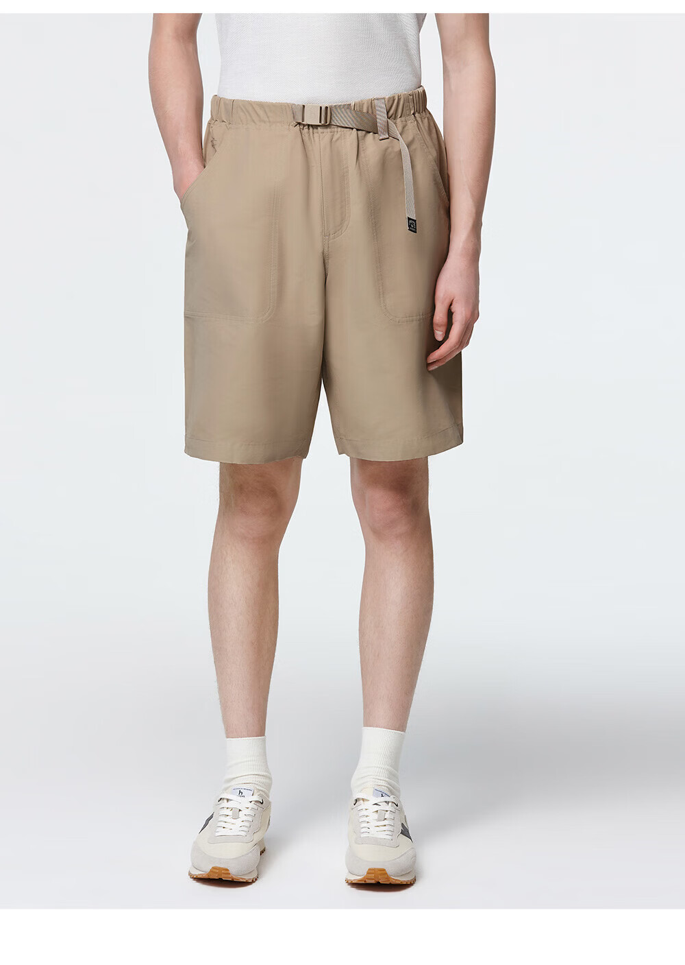 HAZZYS Men's 2026 Summer PHIZ Sporty Casual Woven Shorts with Buckle Belt Unisex 12